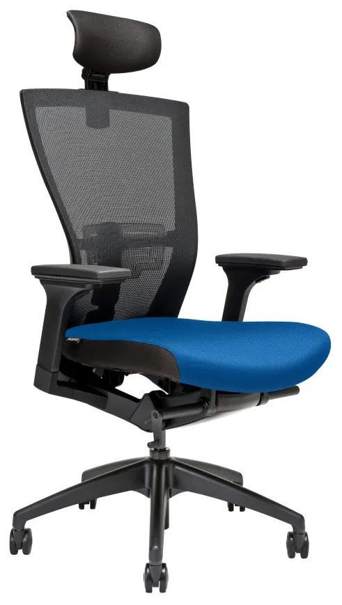 Kancelárska stolička na kolieskach Office More MERENS SP – s podrúčkami a opierkou hlavy Zelená BI 203