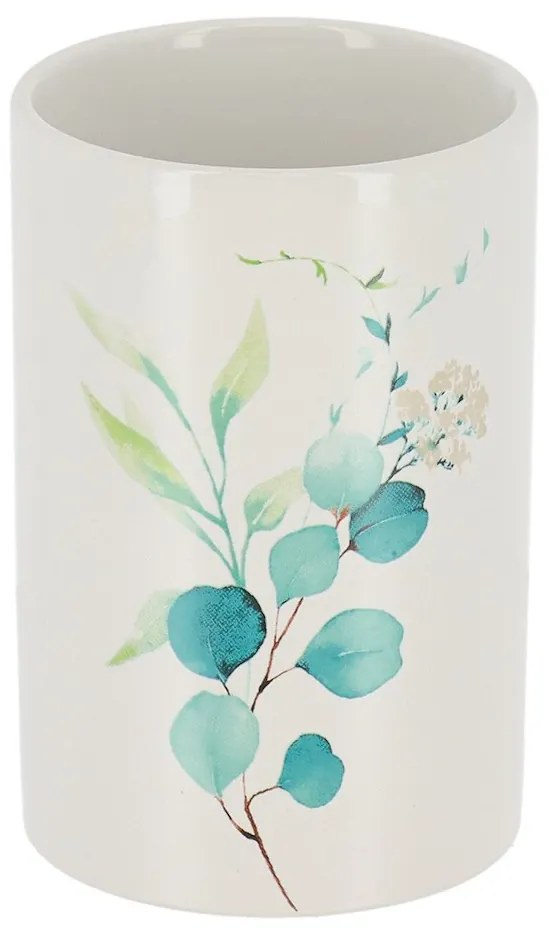 TENDANCE Sada kúpeľňových doplnkov Aquarelle Eukaliptus, kombinácia farieb/s chrómovými prvkami