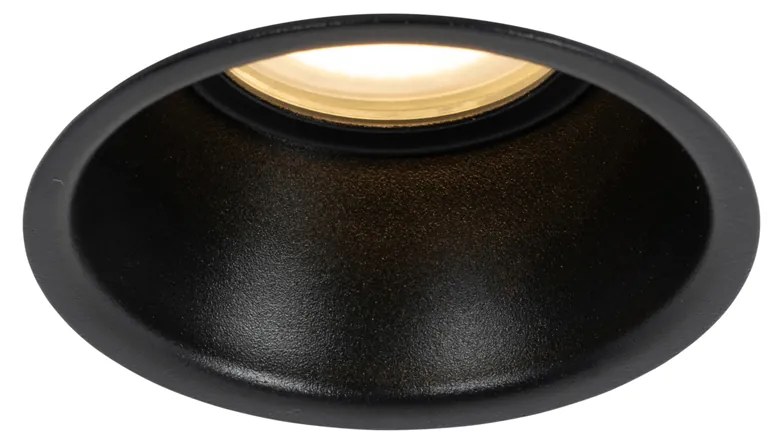 Inteligentné Zapustené Bodové Svetlo Čierne IP44 vrátane Wifi GU10 50mm - Dept