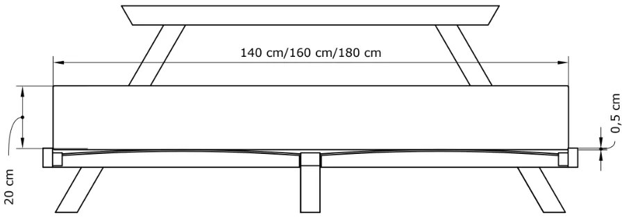 Dvoulůžková postel BREEZIO 02 140x200 z masivu