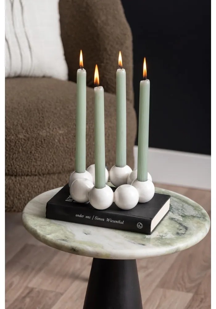 Mramorový okrúhly odkladací stolík ø 40 cm Force – Leitmotiv