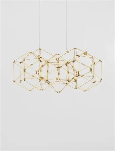 LED luster Nebula 49 zlatá