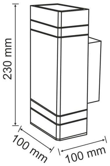 Vonkajšie nástenné svietidlo GILBERT 2xGU10/10W/230V IP44