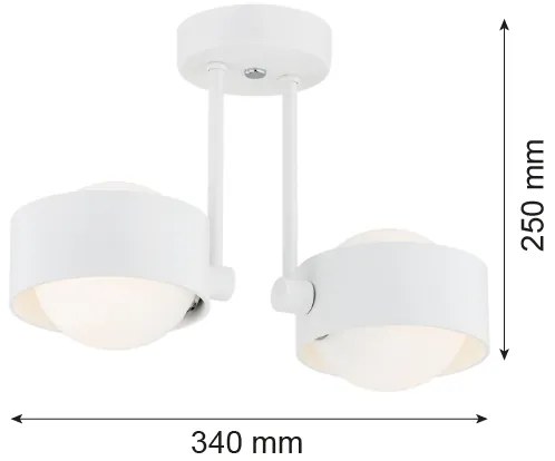 Argon 7088 - Luster na tyči MASSIMO PLUS 2xG9/6W/230V biela