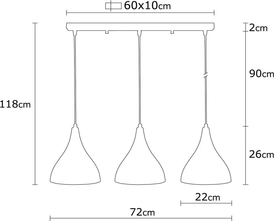Čierne závesné svietidlo s kovovým tienidlom Sağlam – Opviq lights