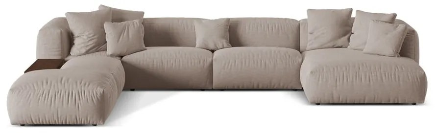 Béžová modulárna rohová pohovka (ľavý roh/do tvaru "U") Martina – Micadoni Home
