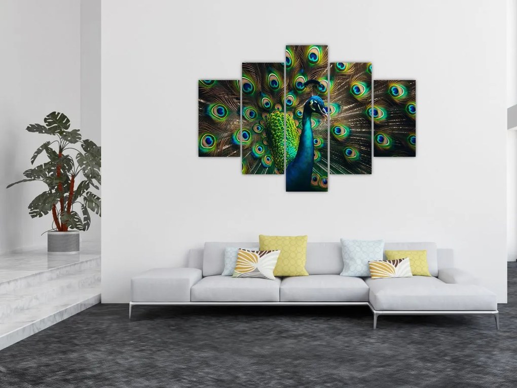 Obraz – Páv (150x105 cm)