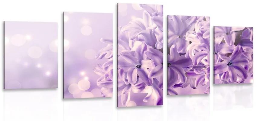 5-dielny obraz fialový kvet orgovánu