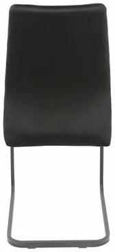 Čierna čalúnená stolička ARIBA