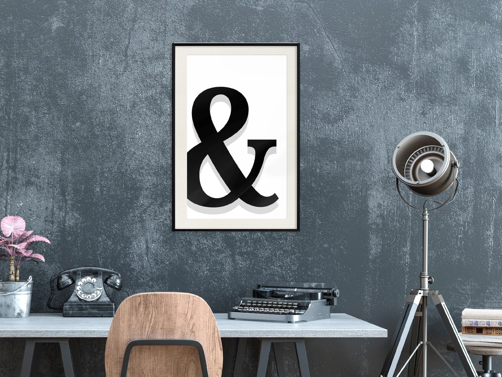 Artgeist Plagát - Decorative Letter [Poster] Veľkosť: 20x30, Verzia: Zlatý rám