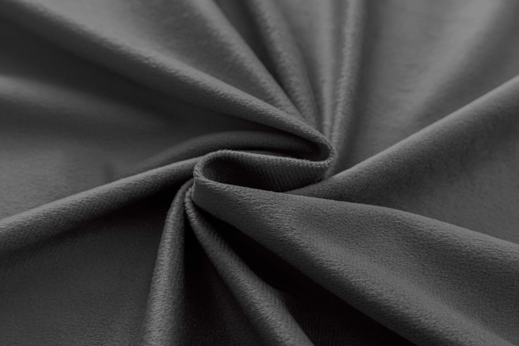 Sivý zatemňovací záves VELVET 140x250 cm Zavesenie: Kovové krúžky
