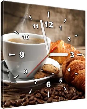 Obraz s hodinami Pauza na kávu 30x30cm ZP1340A_1AI