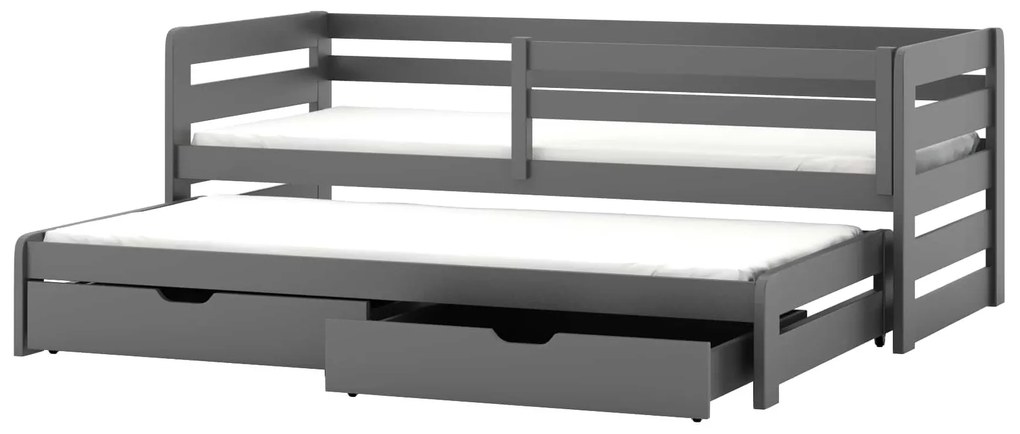 Detská posteľ 90 cm Simo (grafit) (s roštom). Akcia -10%. Vlastná spoľahlivá doprava až k Vám domov. 615022