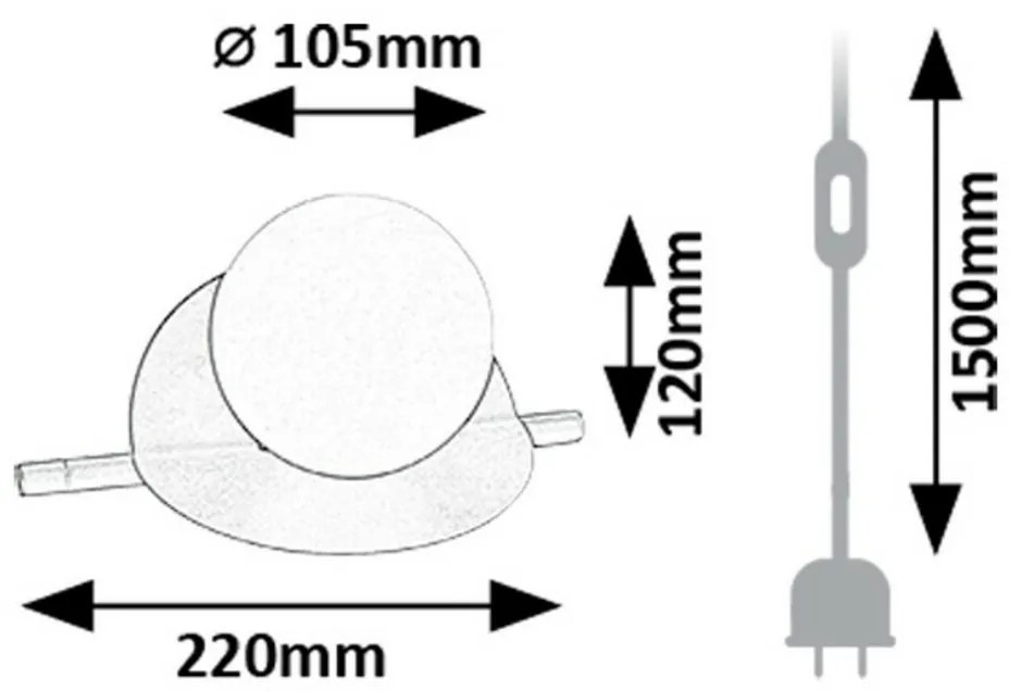 Rabalux 74222 dizajnová stolná lampa Jules, G9, 1x max. 5W, IP20