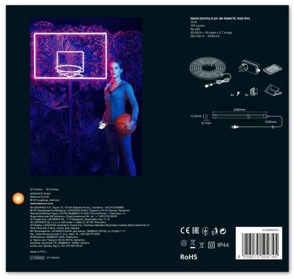 Ledvance - LED RGB Stmievateľný vonkajší pásik FLEX 3m LED/15W/230V IP44 + DO