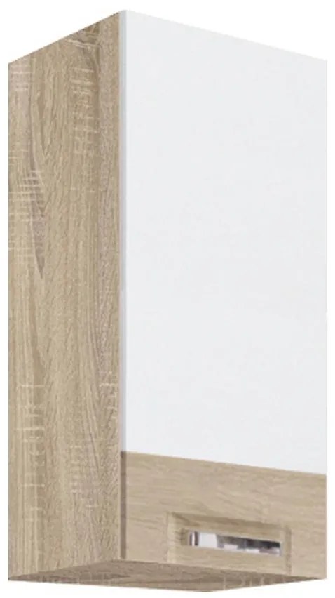 Kuchynská skrinka Premio 30G biely lesk/sonoma