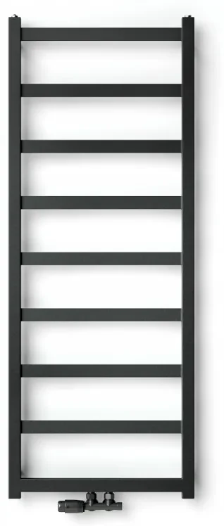 Regnis DEX, vykurovacie teleso 430x1780mm so stredovým pripojením 50mm, 680W, čierna matná, DEX180/40/D5/BLACK