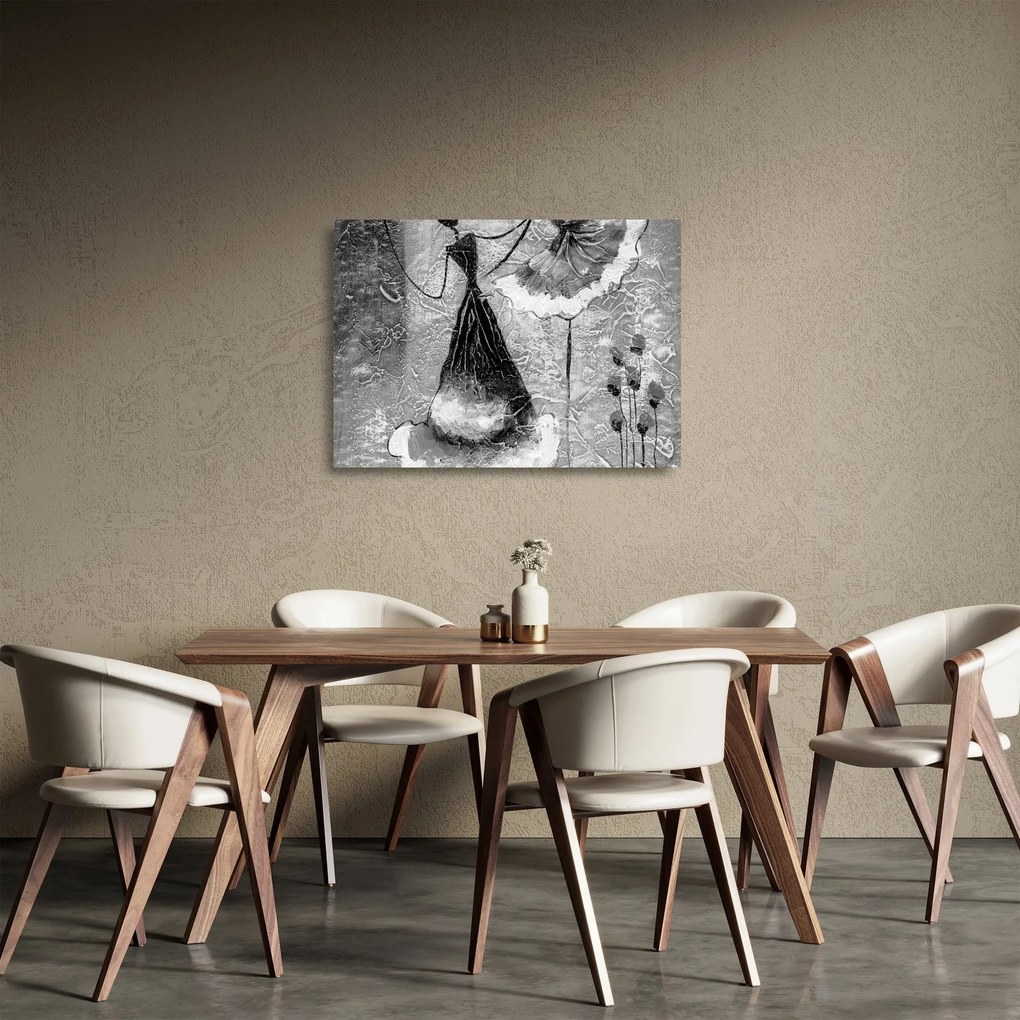 Sklenený obraz - Africká maľba (70x50 cm)