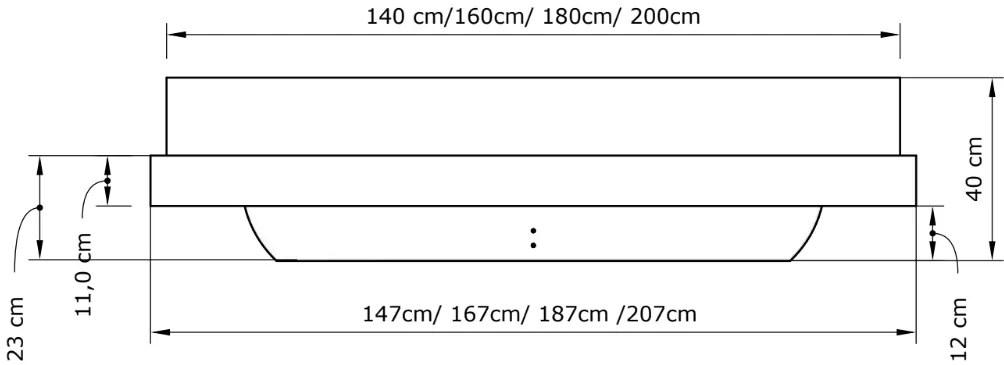 Manželská posteľ CARRE 03 200x200 z masívu