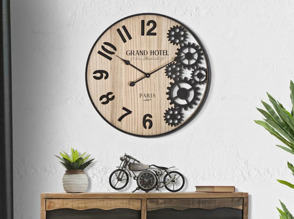Nástenné hodiny Grand 60 cm hnedé/čierne