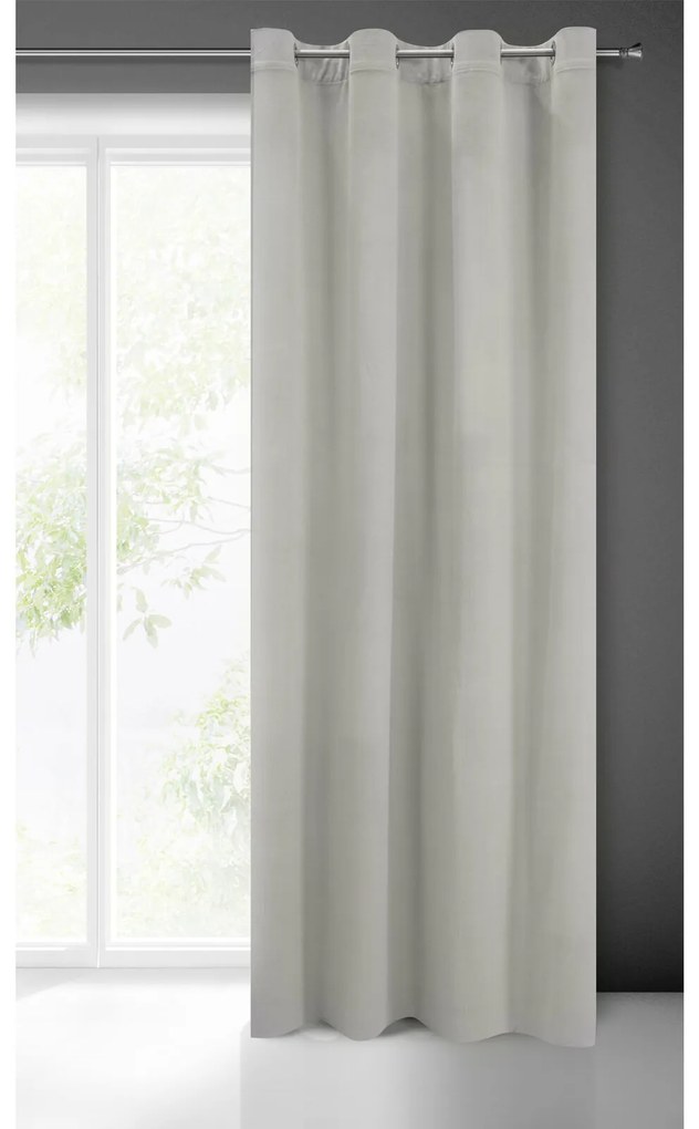 ZATEMŇOVACÍ ZÁVES NA KRÚŽKOCH MILO 140X250 CM STRIEBORNÁ