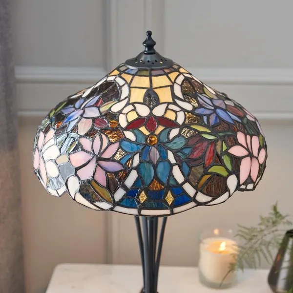 Endon 64327 - Stolová lampa Tiffany SULLIVAN 2xE14/40W/230V pr. 30 cm