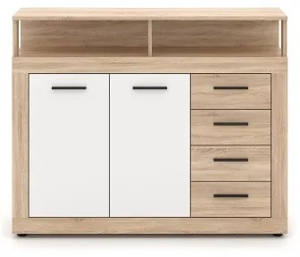 Komoda RUNA dub sonoma/biela