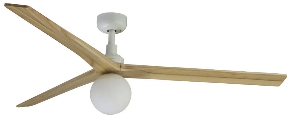 FARO 34279-11L - Stropný ventilátor KLIM L 1xE27/15W/230V dub/biela + DO