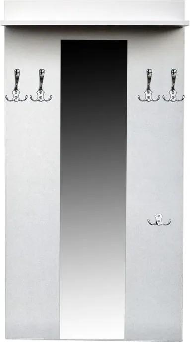 Vešiaková stena do predsiene 80 cm so zrkadlom a policou - vešiak 4+1 - Dub lancelot