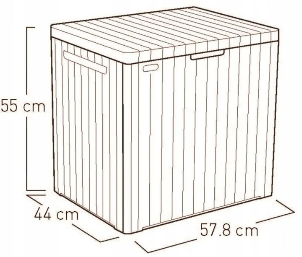 KETER CITY BOX 113L Záhradný úložný box 57,8 x 44 x 55 cm, hnedý 17208324
