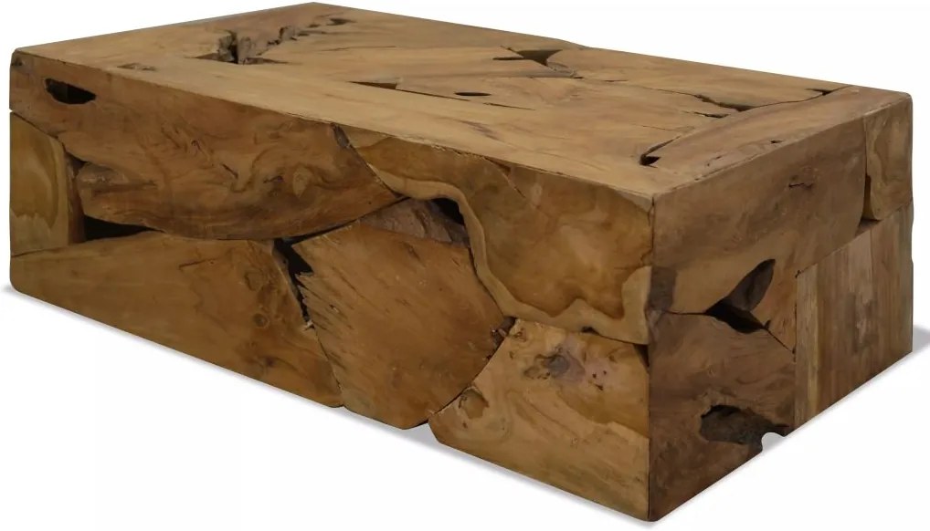 244558 Edco Konferenčný stolík, 90x50x35 cm, pravé teakové drevo, hnedý