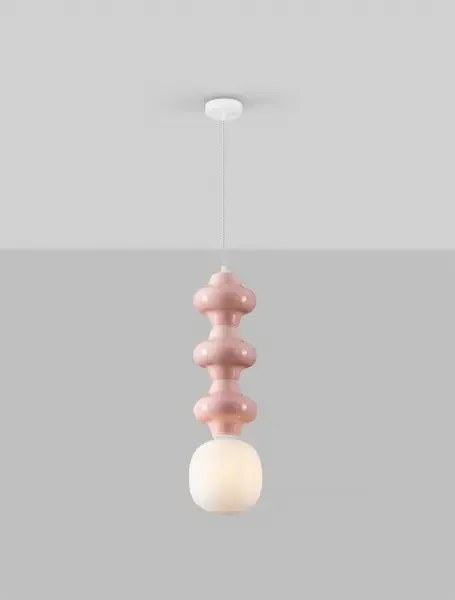 LED ružovo-biele moderné svietidlo Clio 3