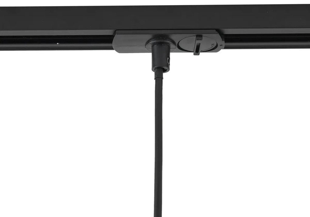 Moderné závesné svietidlo béžové s čiernou farbou pre koľajnicový systém 1-fázový GU10 70mm - Iconic Holt