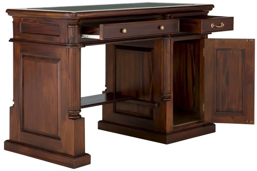 furniture-nabytek.cz - Masívny písací stôl Cambridge z mahagónu, lakovaný, hnedý – 120×60×80 cm
