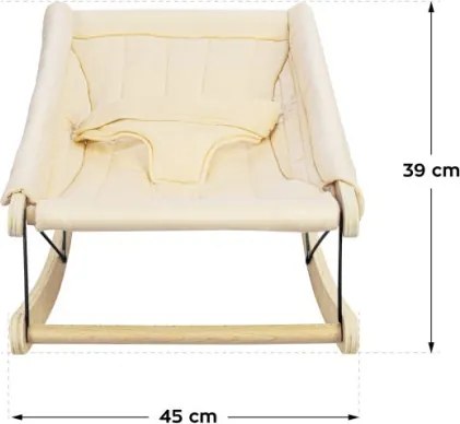 Detské hojdacie kreslo Moon 45 béžové