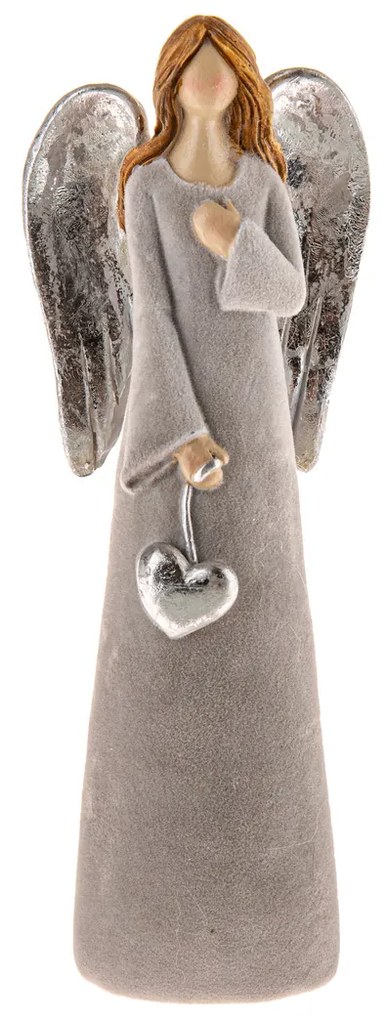 Anjel so srdcom 16,5 cm, polyresin