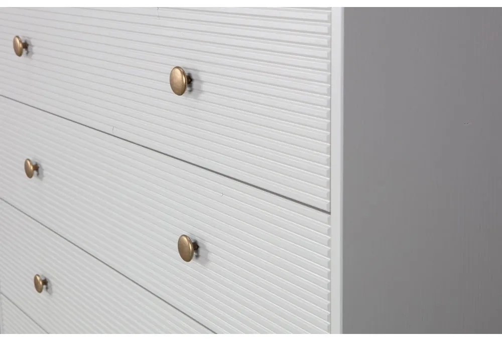 Svetlosivá nízka komoda z borovicového dreva 94x91 cm Madu – WOOOD