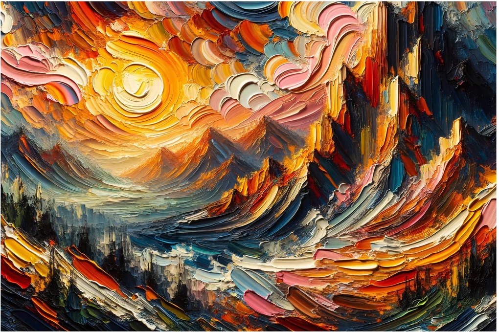 Obraz - Hory zalité slnkom (90x60 cm)