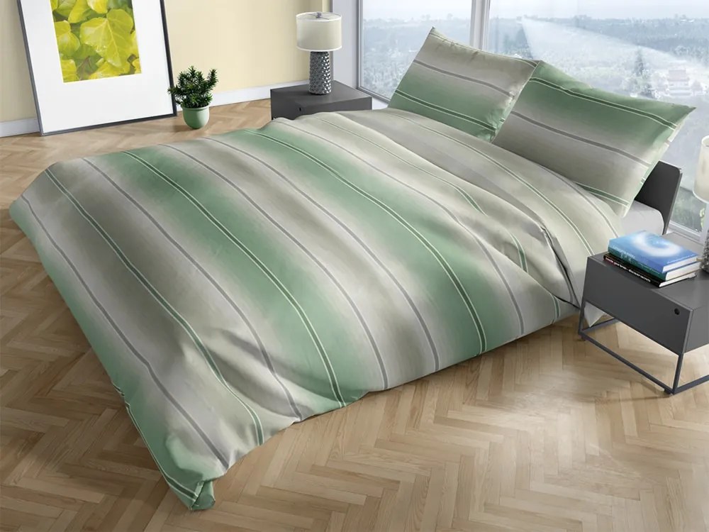 Bierbaum flanelová obliečka LUX 3262 Nephrite 140x200/70x90 cm