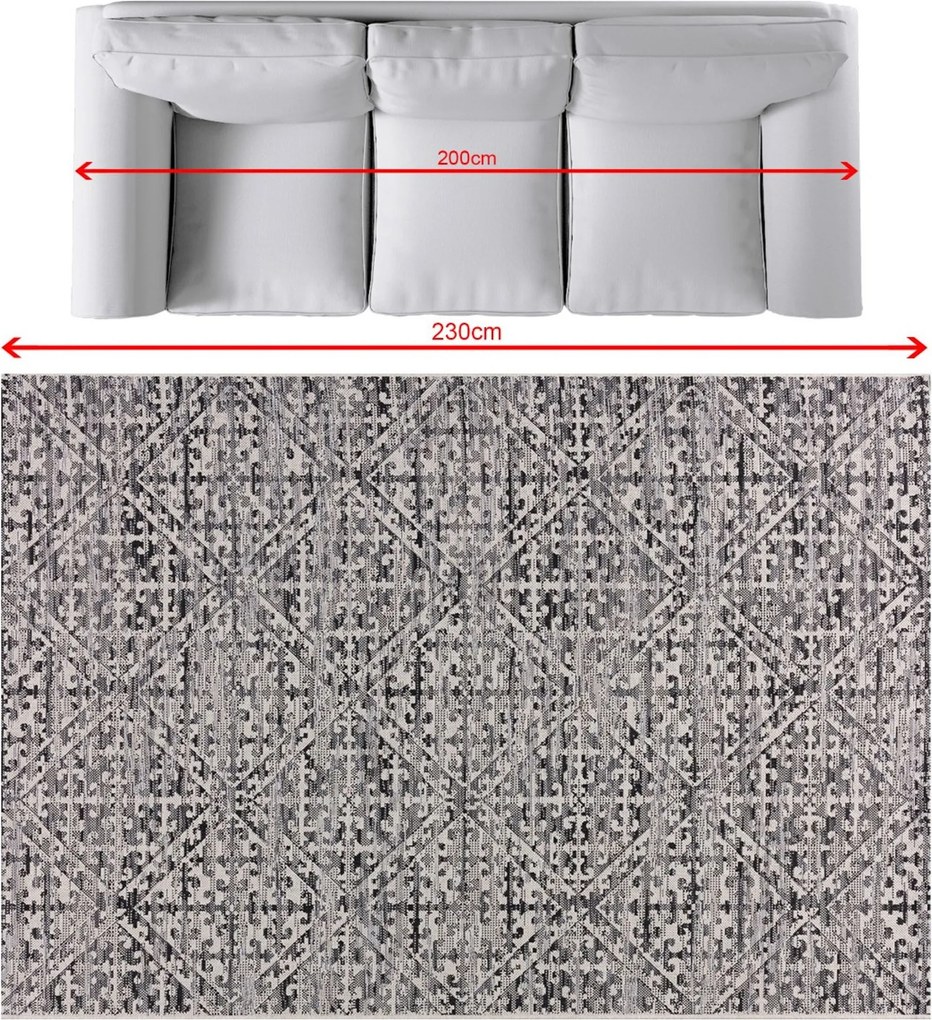 Koberec Breeze beige/charcoal grey 160x230cm