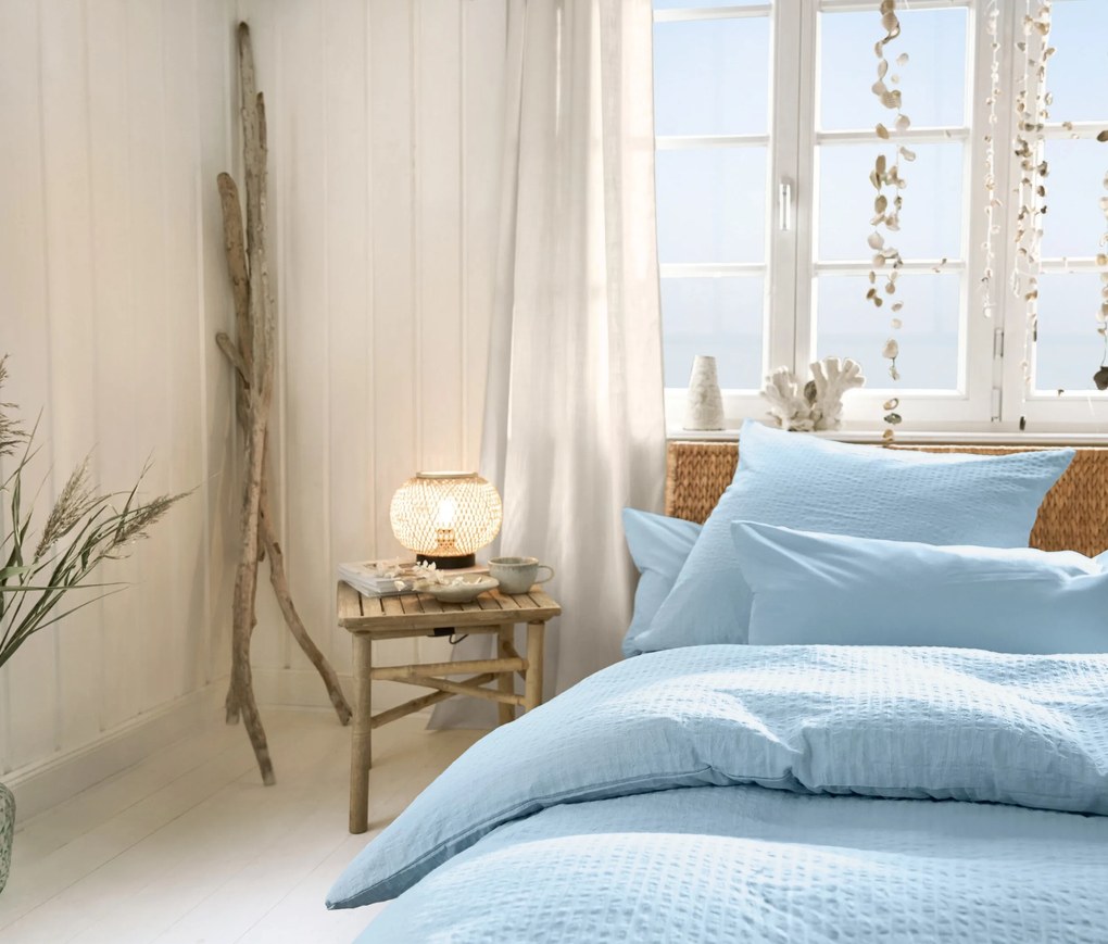 Obliečky na vankúš z mikrovlákna, 2 ks, svetlomodré