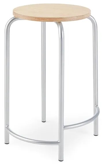 Stolička AIDA II, V 630 mm, strieborná, breza