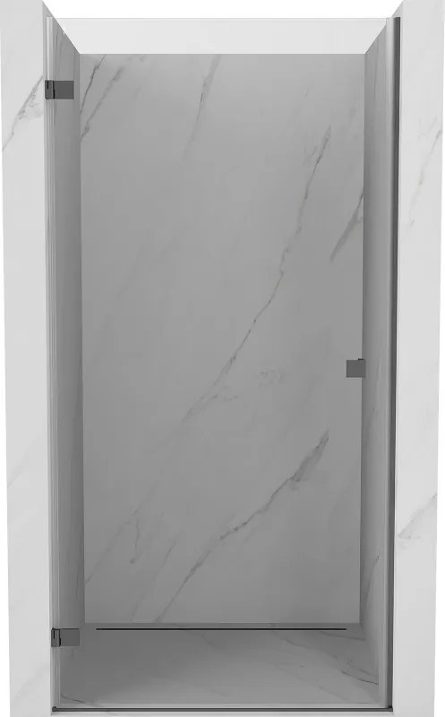 Mexen, Mexen Lunar-B výklopné sprchové dvere ľavé 85 cm, transparentné, pištoľový kov - 832-085-000-95-00-L