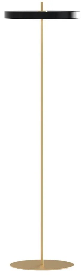 Čierna LED stojacia lampa so stmievačom s kovovým tienidlom (výška 151 cm) Asteria Floor – UMAGE