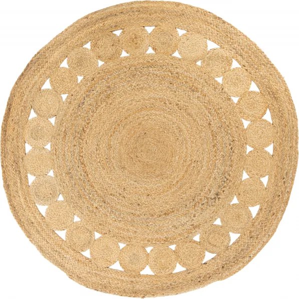TA Koberec 1464 HNEDÁ OKRÚHLA JUTA Rozmer: 160x160 cm