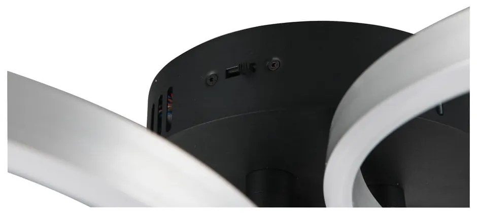 LED stmievateľné stropné svietidlo v čierno-striebornej farbe Caruso – Trio