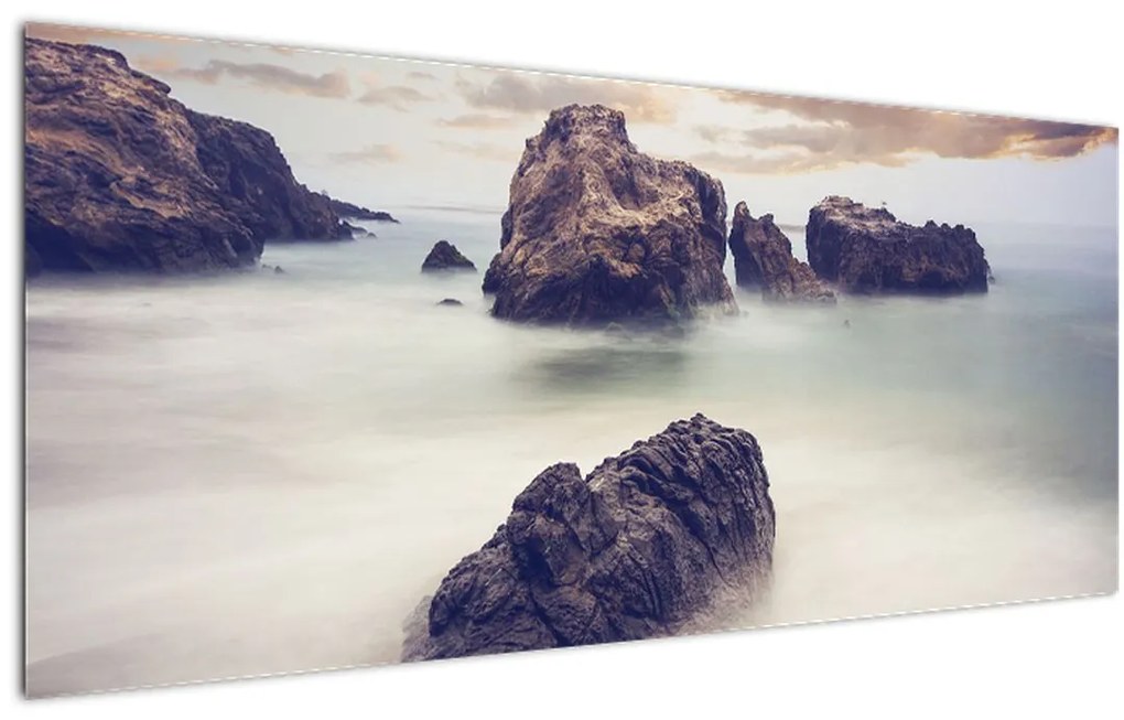Obraz útesov v hmle (120x50 cm)