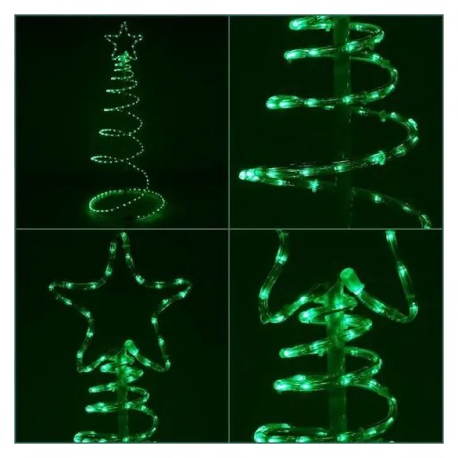 SPRINGOS LED Vianočný stromček - 135cm, 192LED, IP44, zelená
