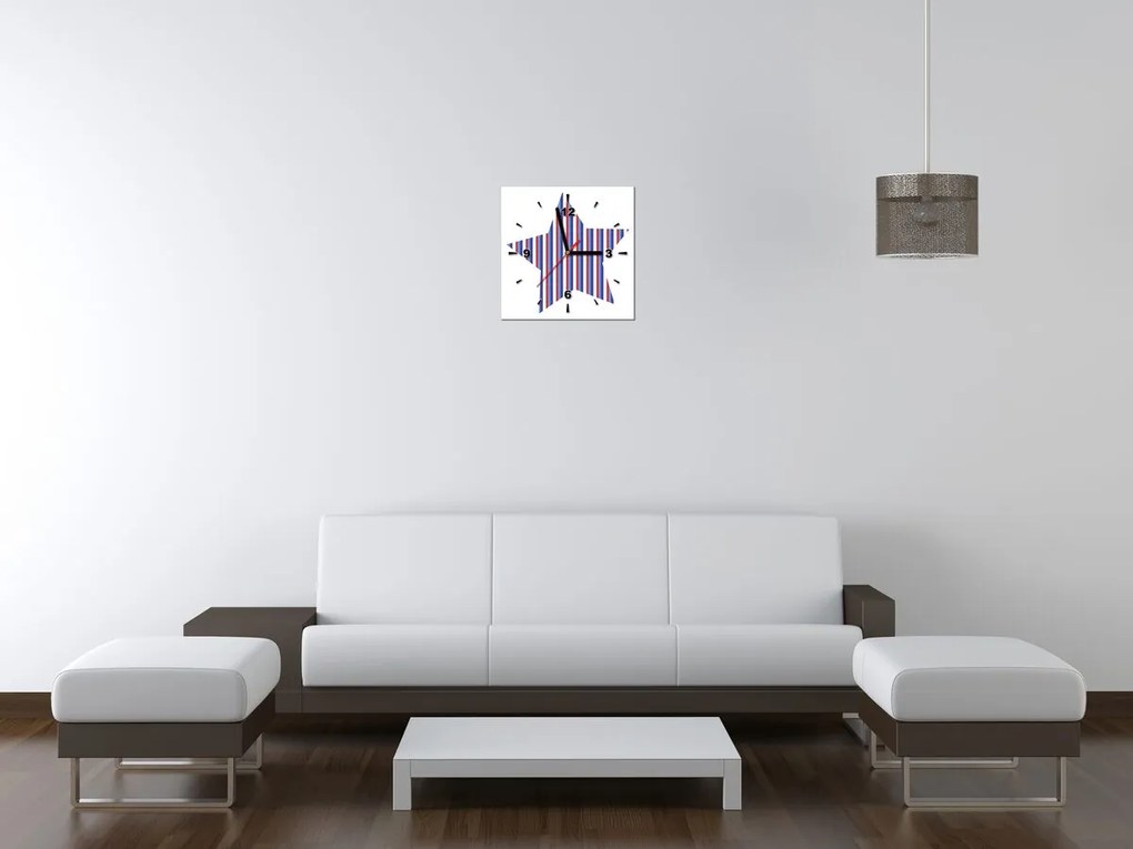 Gario Obraz s hodinami Pásikavá hviezda Rozmery: 40 x 40 cm