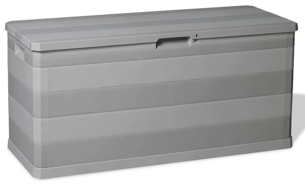 vidaXL Záhradný úložný box sivý 117x45x56 cm